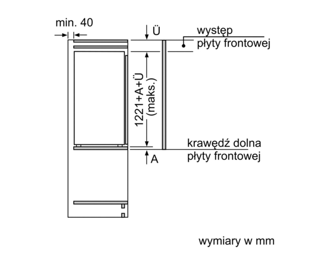 Lodówka do zabudowy Bosch KIR41NSE0 122,1cm 35dB Zawiasy Slizgowe 204L - 1107339 - zdjęcie 6